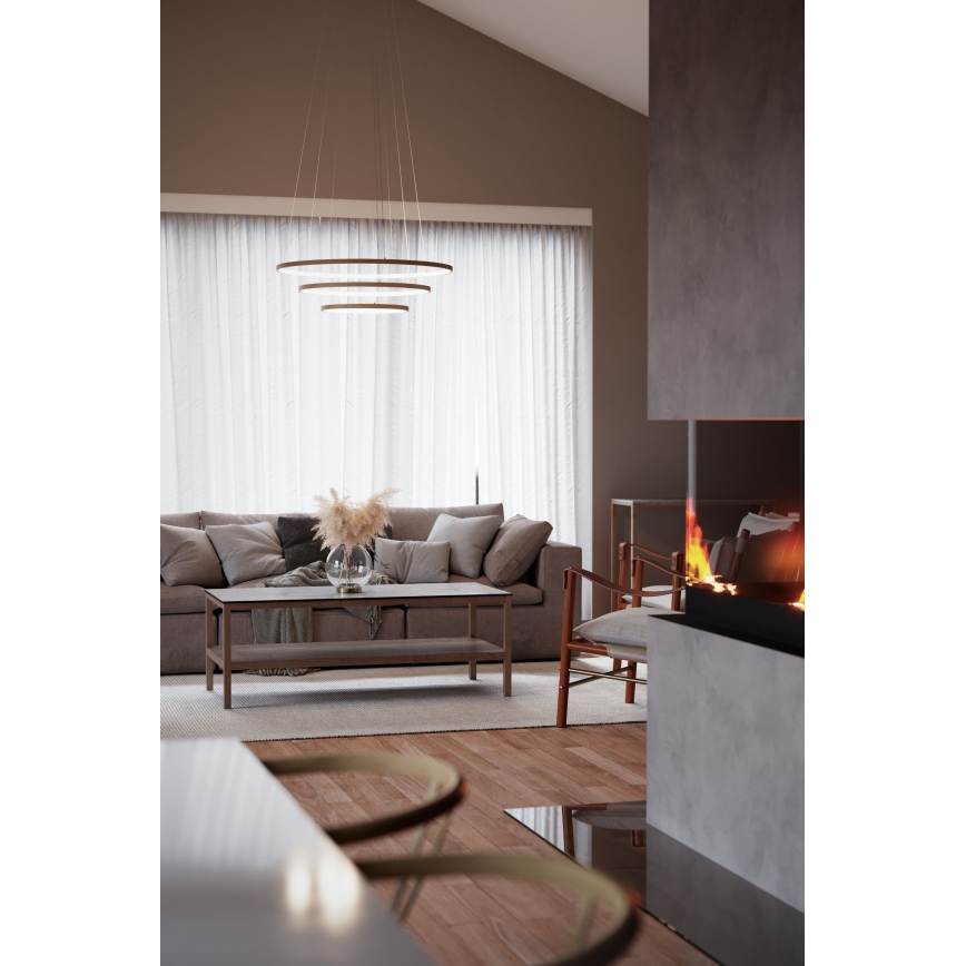 ByRydens - Suspension LED sur câble TRIONE LED/45W/230V, beige, Ø 80 cm