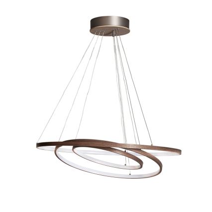 ByRydens - Suspension LED sur câble TRIONE LED/45W/230V marron Ø 80 cm