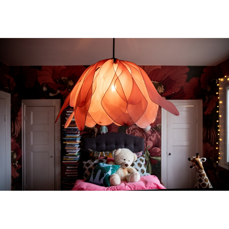 ByRydens - Suspension filaire LOU LOU 1xE27/5W/230V rose d. 80 cm
