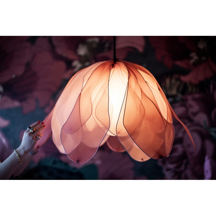 ByRydens - Suspension filaire LOU LOU 1xE27/5W/230V rose d. 80 cm