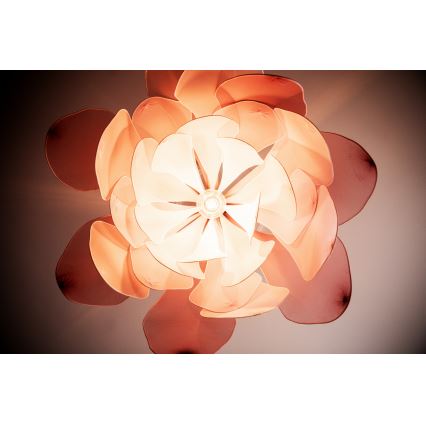 ByRydens - Suspension filaire LOU LOU 1xE27/5W/230V rose d. 80 cm