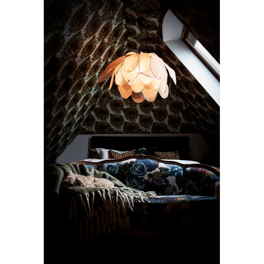ByRydens - Suspension filaire LOU LOU 1xE27/5W/230V beige d. 80 cm