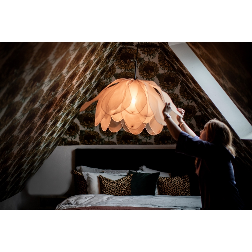 ByRydens - Suspension filaire LOU LOU 1xE27/5W/230V beige d. 80 cm