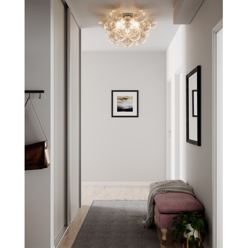 ByRydens - Plafonnier GROSS 6xG9/8W/230V fumé/marron diam. 70cm