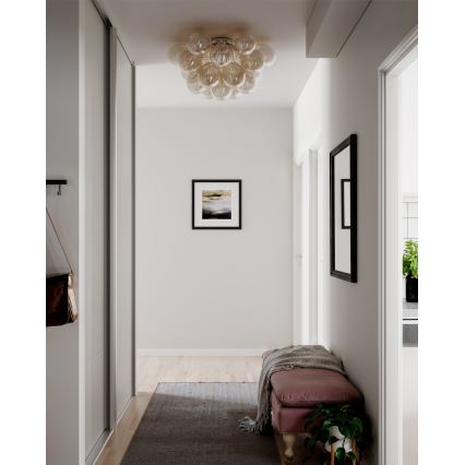 ByRydens - Plafonnier GROSS 6xG9/8W/230V fumé/marron diam. 70cm