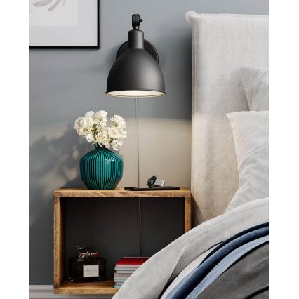 ByRydens - Applique murale BAZAR MINI 1xE27/5W/230V noir