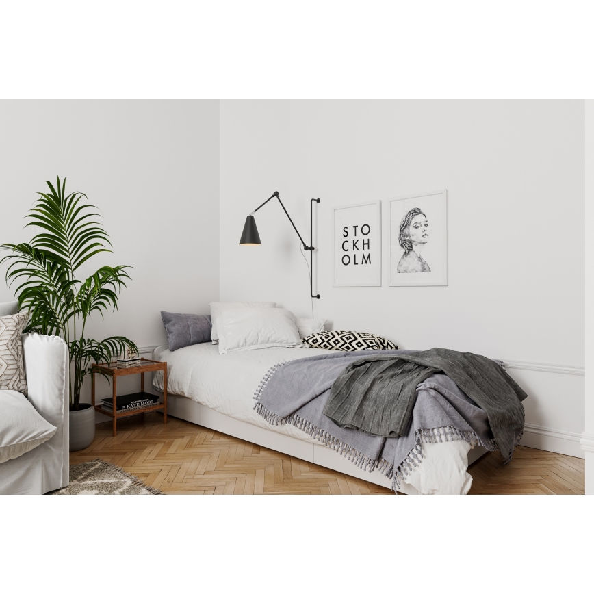 ByRydens - Applique murale YUKON 1xE27/5W/230V noir