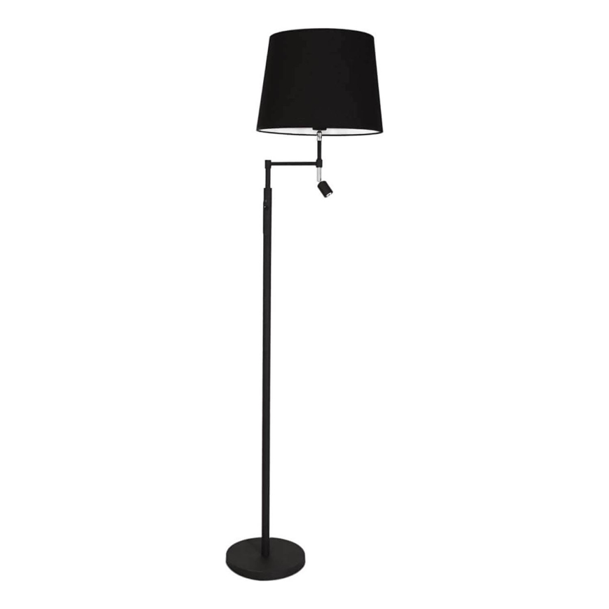 ByRydens - Lampadaire LED ORLANDO 1xE27/5W/230V + LED/3W noir Ø 36 cm