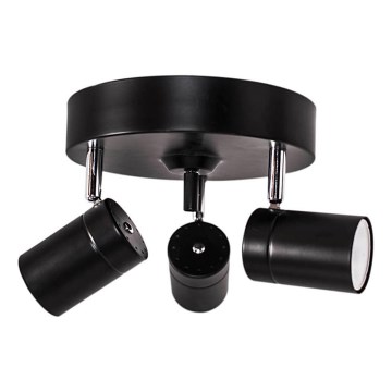 ByRydens - Spot CORRECT 3xGU10/7W/230V noir d. 20 cm