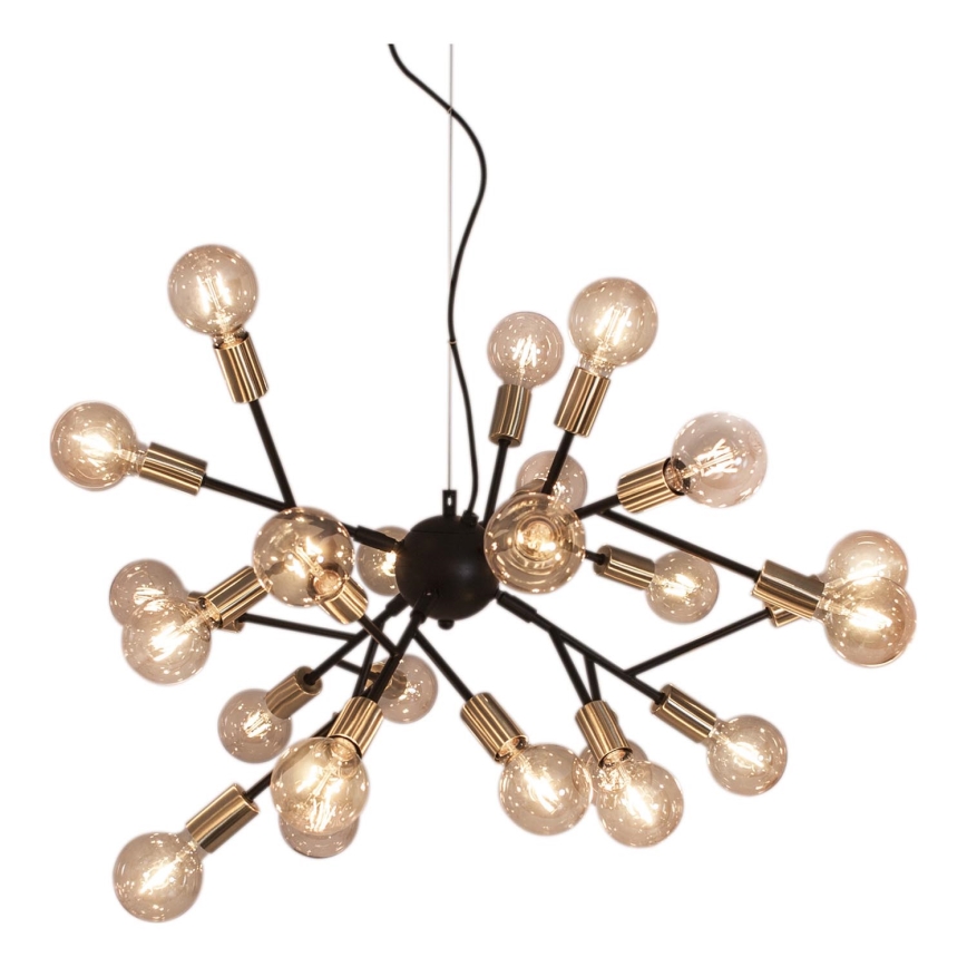 ByRydens - Suspension filaire HEROES 24xE27/5W/230V noir d. 80 cm