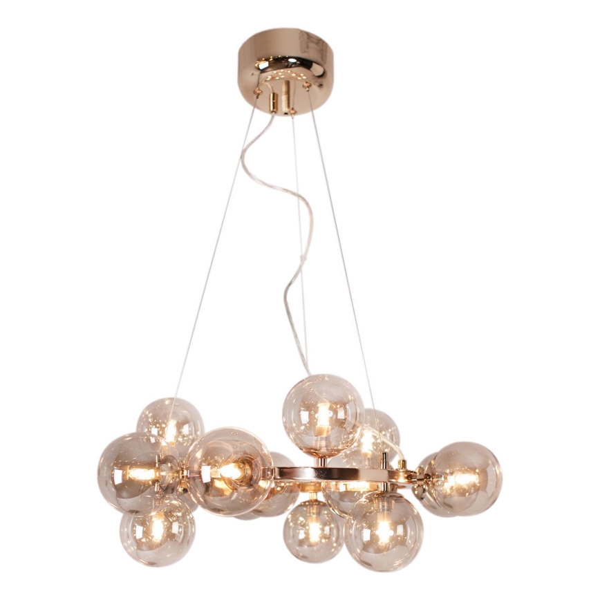 ByRydens - Suspension filaire SPLENDOR 15xG9/5W/230V fumé/marron d. 58 cm