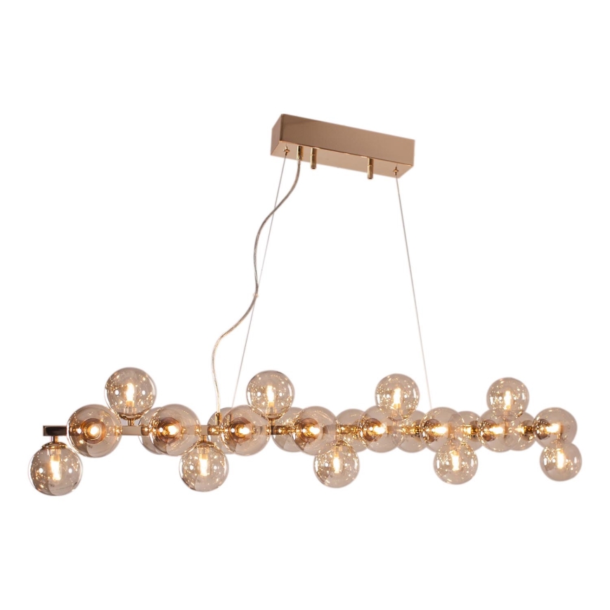 ByRydens - Suspension filaire SPLENDOR 25xG9/5W/230V fumé/marron