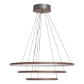 ByRydens - Suspension LED sur câble TRIONE LED/45W/230V marron Ø 80 cm