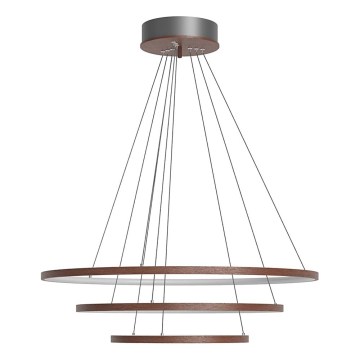 ByRydens - Suspension LED sur câble TRIONE LED/45W/230V marron Ø 80 cm