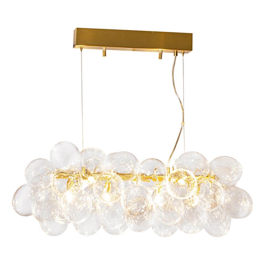 ByRydens - Suspension sur câble GROSS BAR 8xG9/4W/230V, transparente