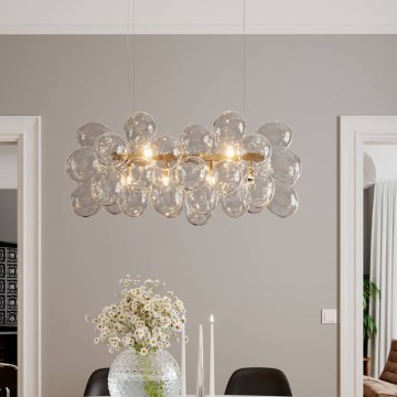 ByRydens - Suspension sur câble GROSS BAR 8xG9/8W/230V transparent