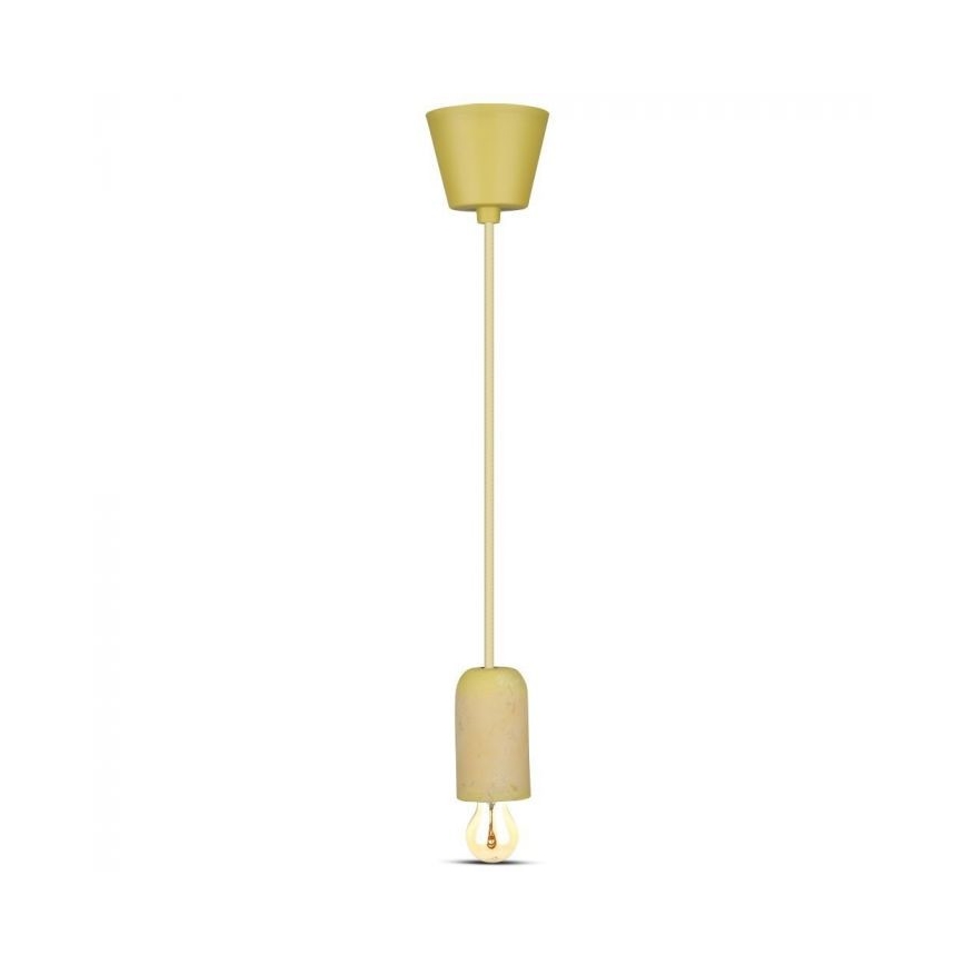 Câble d'alimentation 1xE27/60W/230V béton/jaune