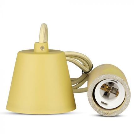 Câble d'alimentation 1xE27/60W/230V béton/jaune