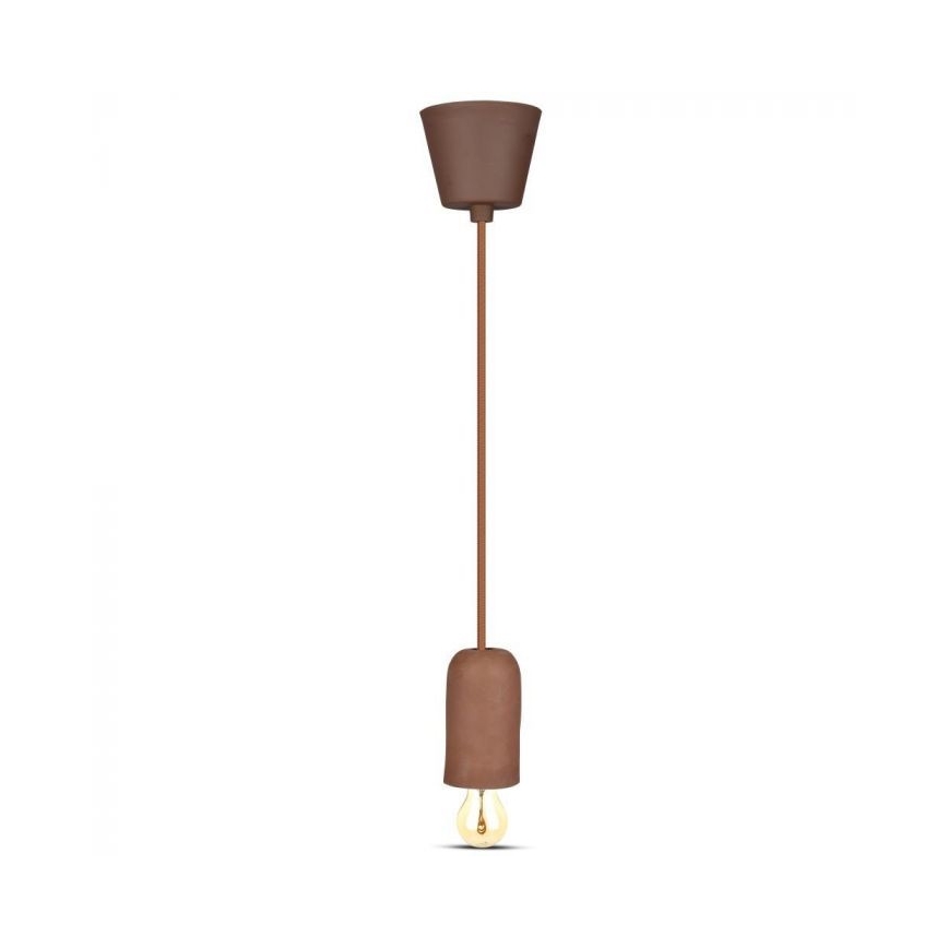 Câble d'alimentation 1xE27/60W/230V béton/marron