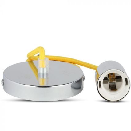 Câble d'alimentation 1xE27/60W/230V jaune/chrome brillant