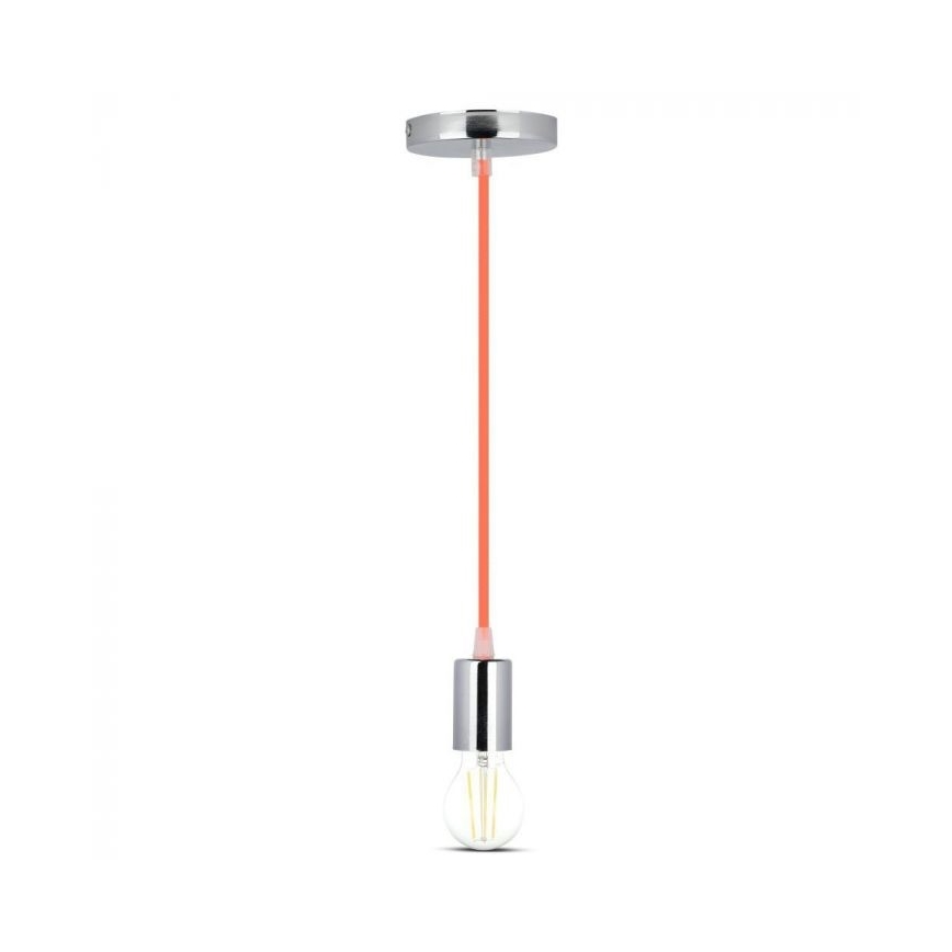 Câble d'alimentation 1xE27/60W/230V orange/chrome brillant