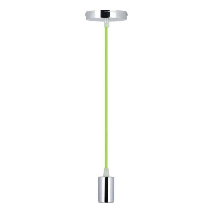Câble d'alimentation 1xE27/60W/230V vert/chrome brillant