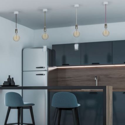 Câble d'alimentation 1xE27/60W/230V vert/chrome brillant