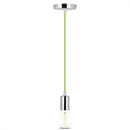Câble d'alimentation 1xE27/60W/230V vert/chrome brillant