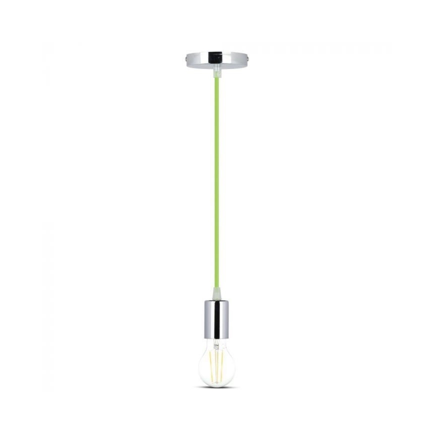 Câble d'alimentation 1xE27/60W/230V vert/chrome brillant