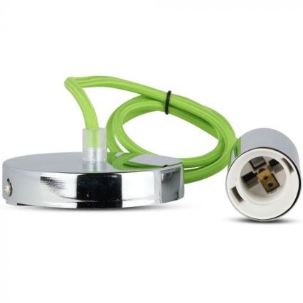 Câble d'alimentation 1xE27/60W/230V vert/chrome brillant