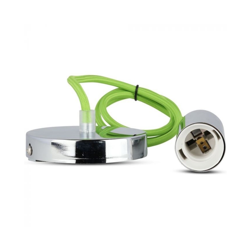 Câble d'alimentation 1xE27/60W/230V vert/chrome brillant