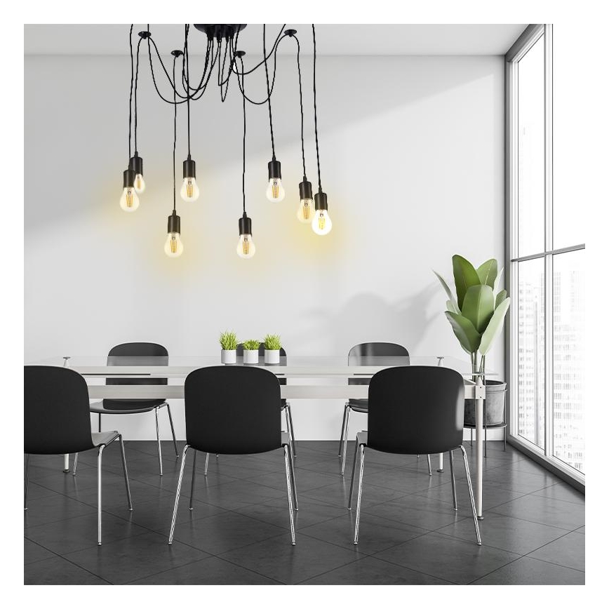 Câble d'alimentation 8xE27/60W/230V araignée noir