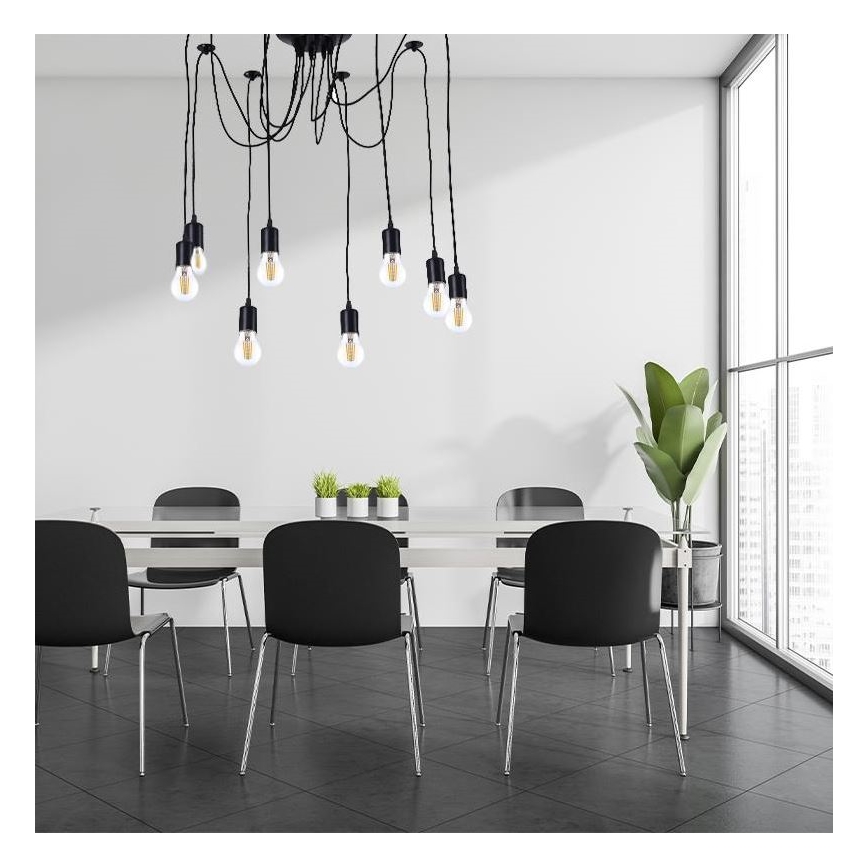 Câble d'alimentation 8xE27/60W/230V araignée noir