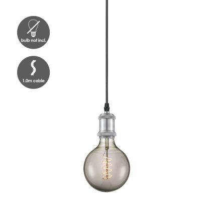Câble d'alimentation VINTAGE 1xE27/60W/230V chrome mat