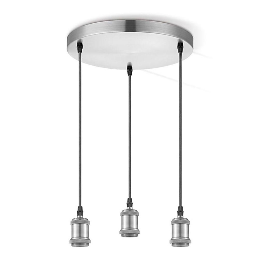 Câble d'alimentation VINTAGE 3xE27/60W/230V chrome mat