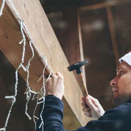 Câble de rallonge extérieur transparent 10 m pour guirlandes lumineuses connectables, IP44