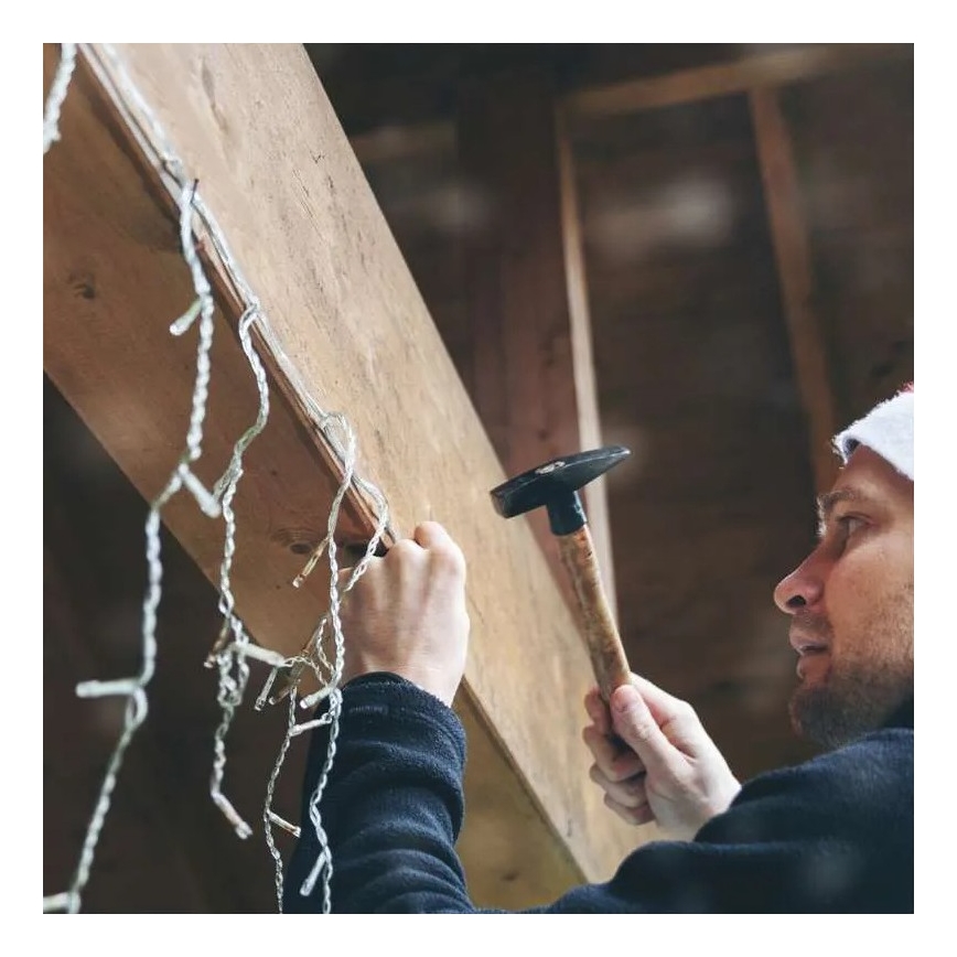 Câble de rallonge extérieur transparent 10 m pour guirlandes lumineuses connectables, IP44