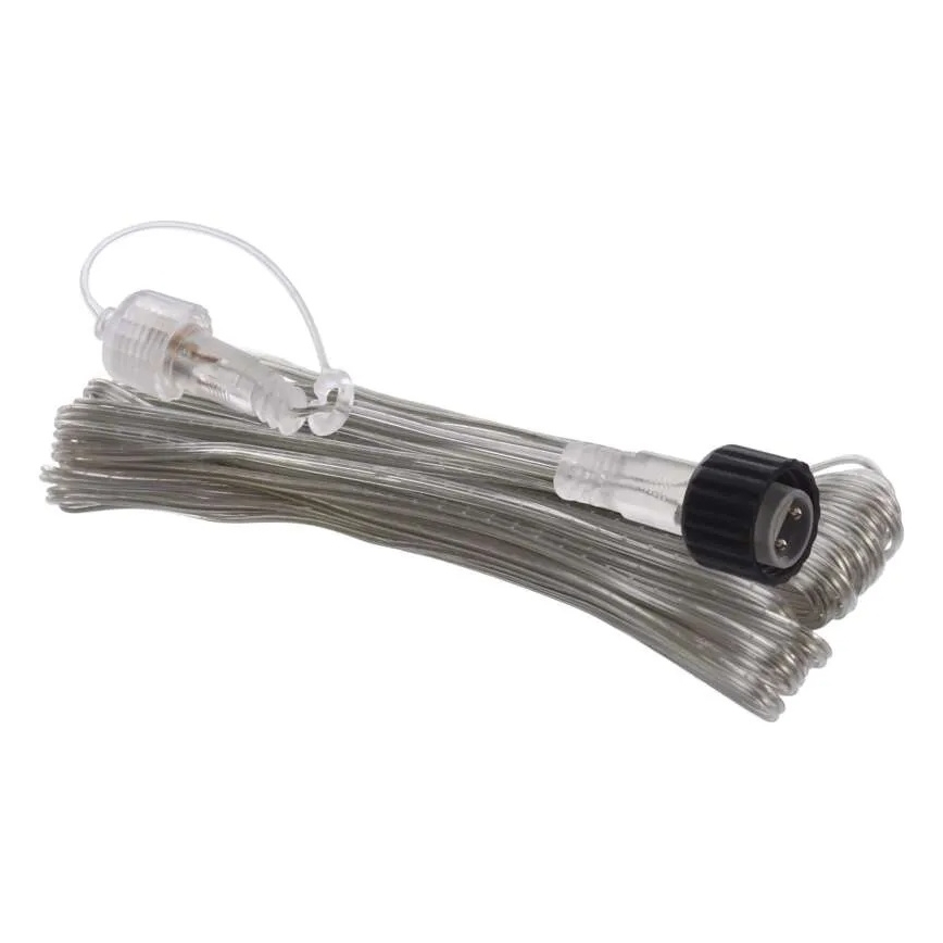 Câble de rallonge extérieur transparent 10 m pour guirlandes lumineuses connectables, IP44
