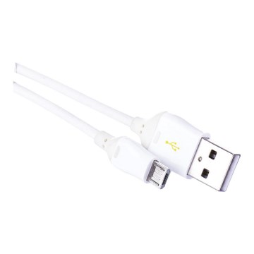 Câble USB connecteur USB 2.0 A /connecteur micro USB B blanc