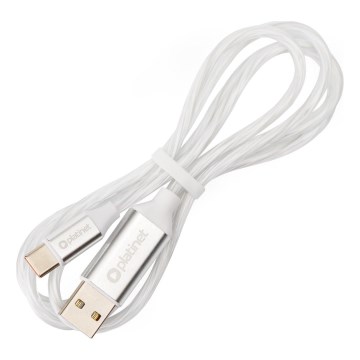Câble USB Connecteur USB-A / USB-C avec rétroéclairage LED 18W 1m blanc