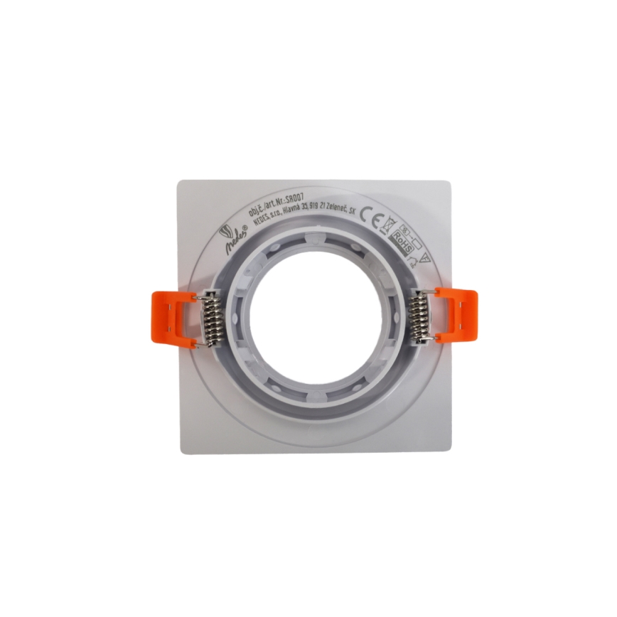Cadre pour luminaire encastré GU10 9x9 cm blanc