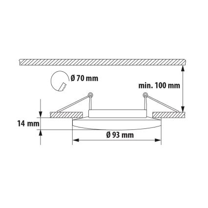 Cadre pour spot encastrable ROME IP44 doré
