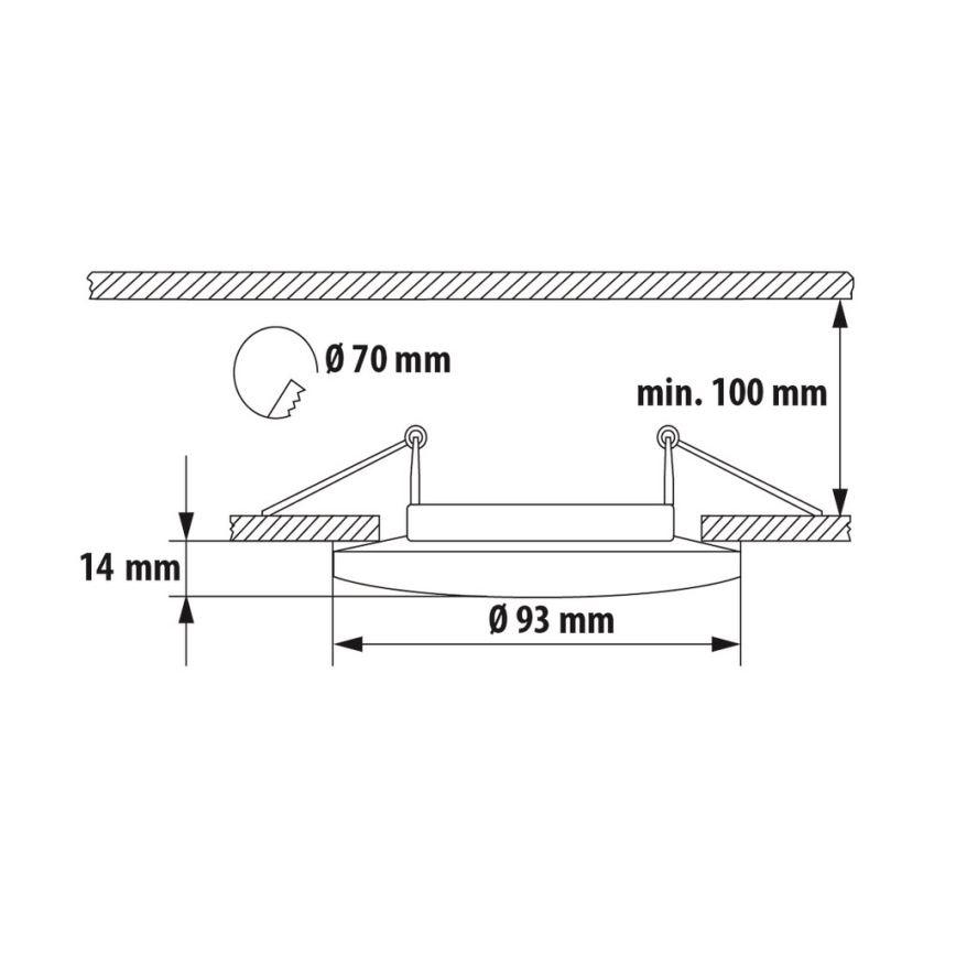 Cadre pour spot encastrable ROME IP44 doré