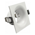 Cadre pour spot encastré GU10 8,6x8,6 cm blanc