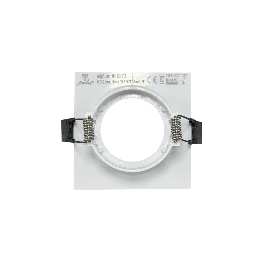 Cadre pour spot encastré GU10 8,6x8,6 cm blanc