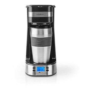Cafetière mono-tasse 0,4 l avec minuterie et mug de voyage