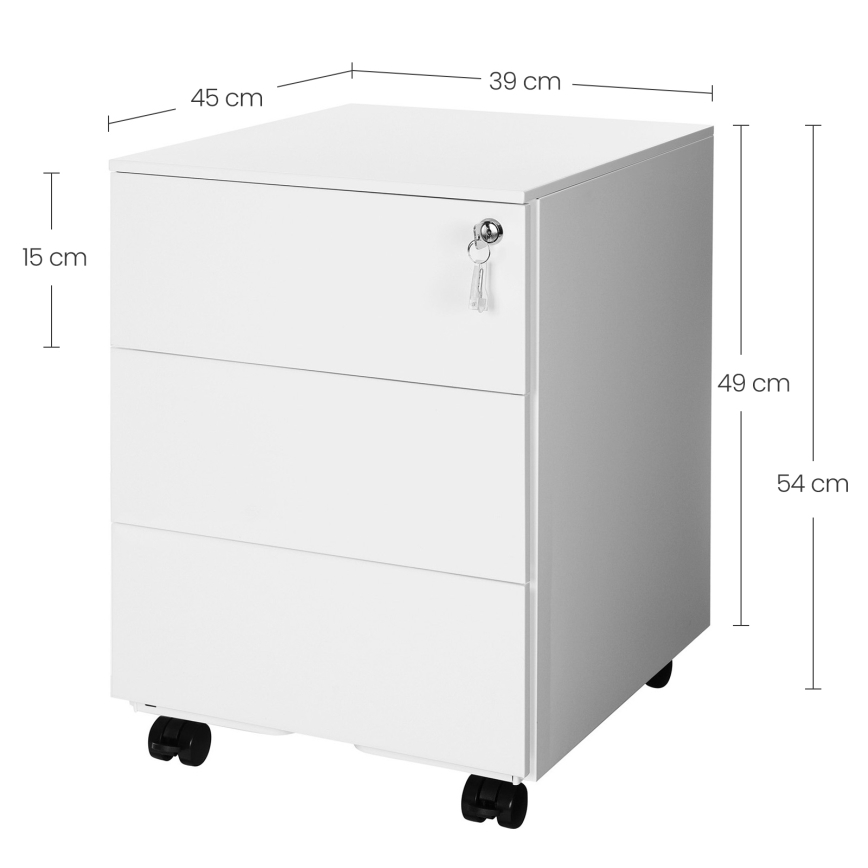 Caisson de bureau SECURIO blanc