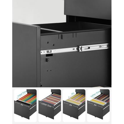 Caisson de bureau SECURIO noir
