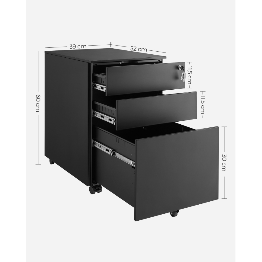 Caisson de bureau SECURIO noir