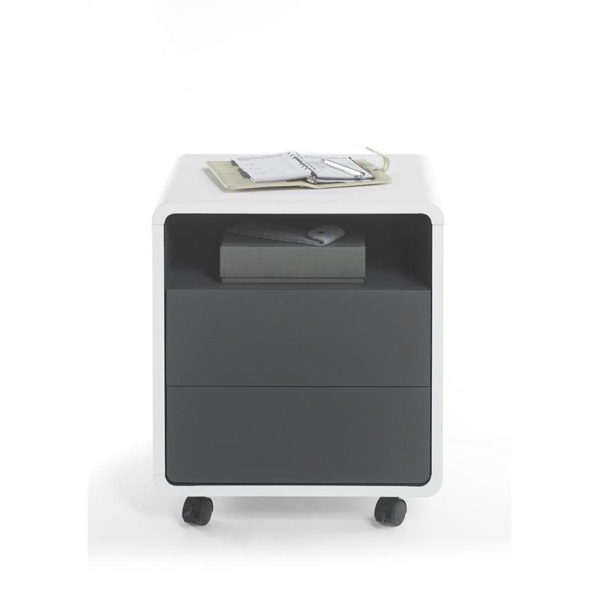 Caisson de bureau TEO blanc/anthracite